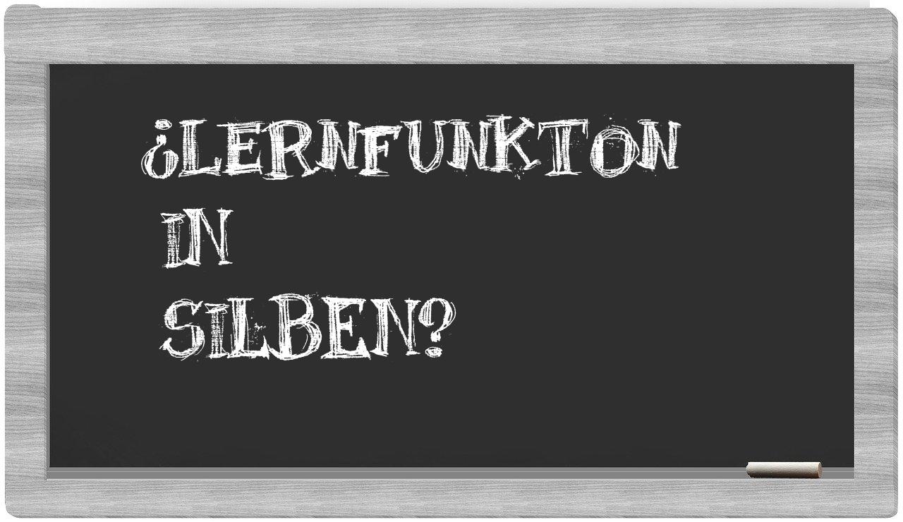 Lernfunkton in syllables