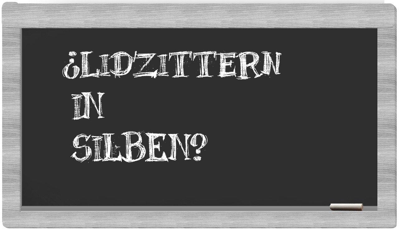 Lidzittern in syllables