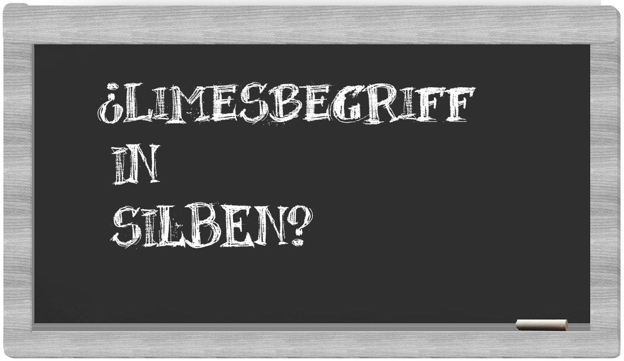 Limesbegriff in syllables