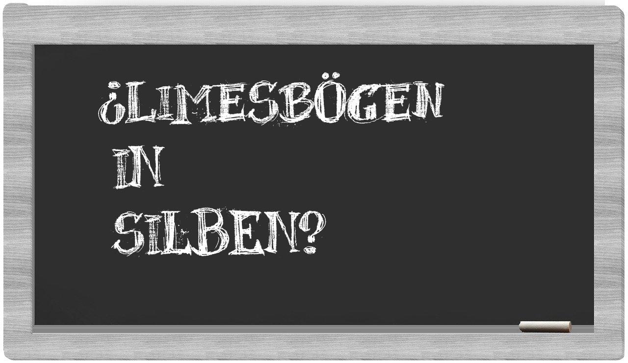 Limesbögen in syllables