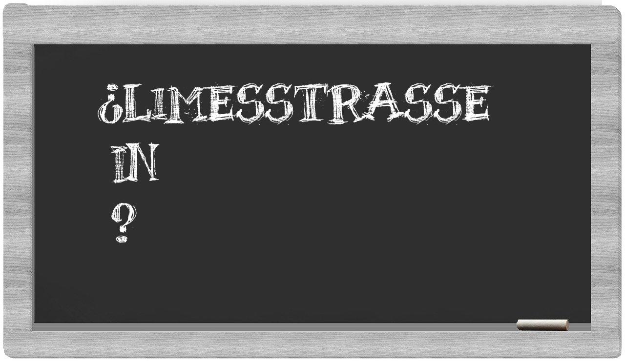 ¿Limesstraße en sílabas?
