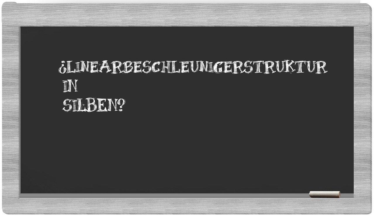 Linearbeschleunigerstruktur in syllables