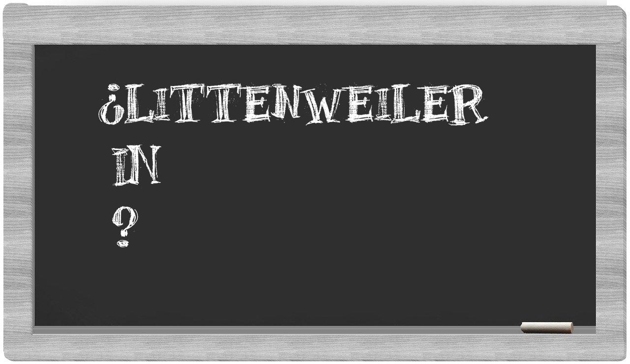 ¿Littenweiler en sílabas?