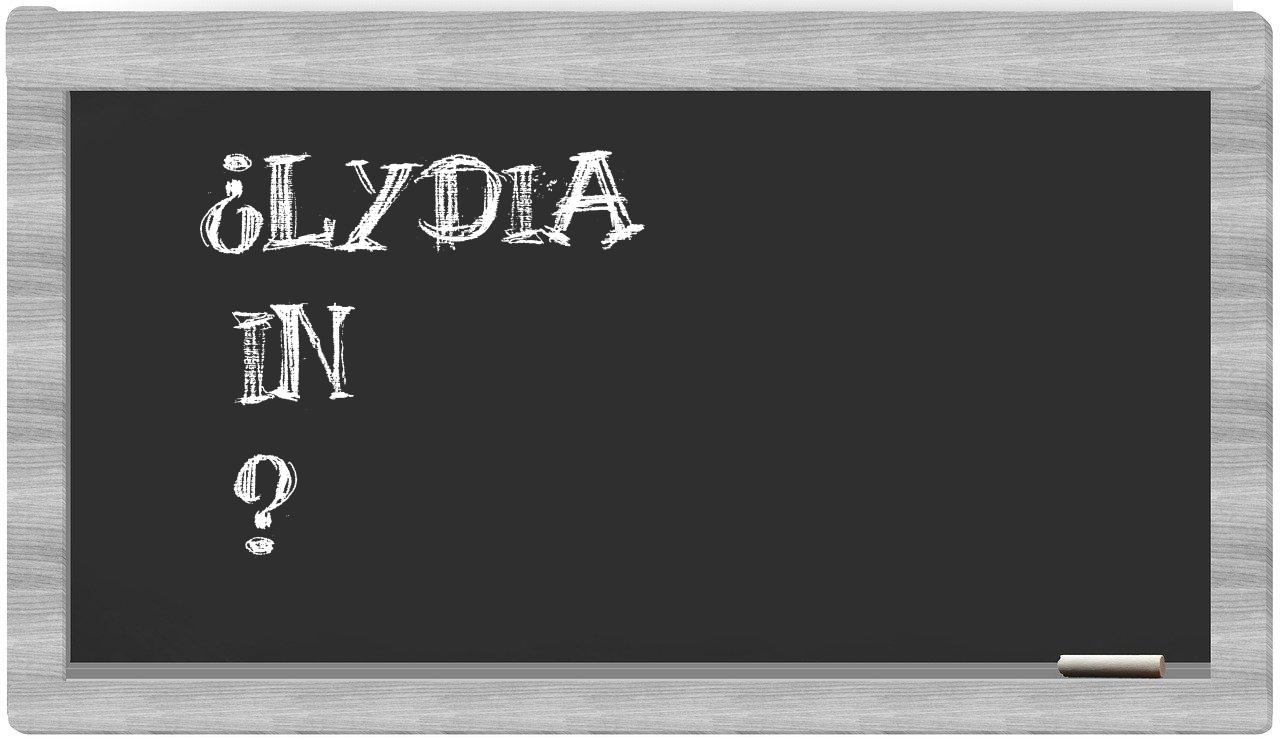 ¿Lydia en sílabas?