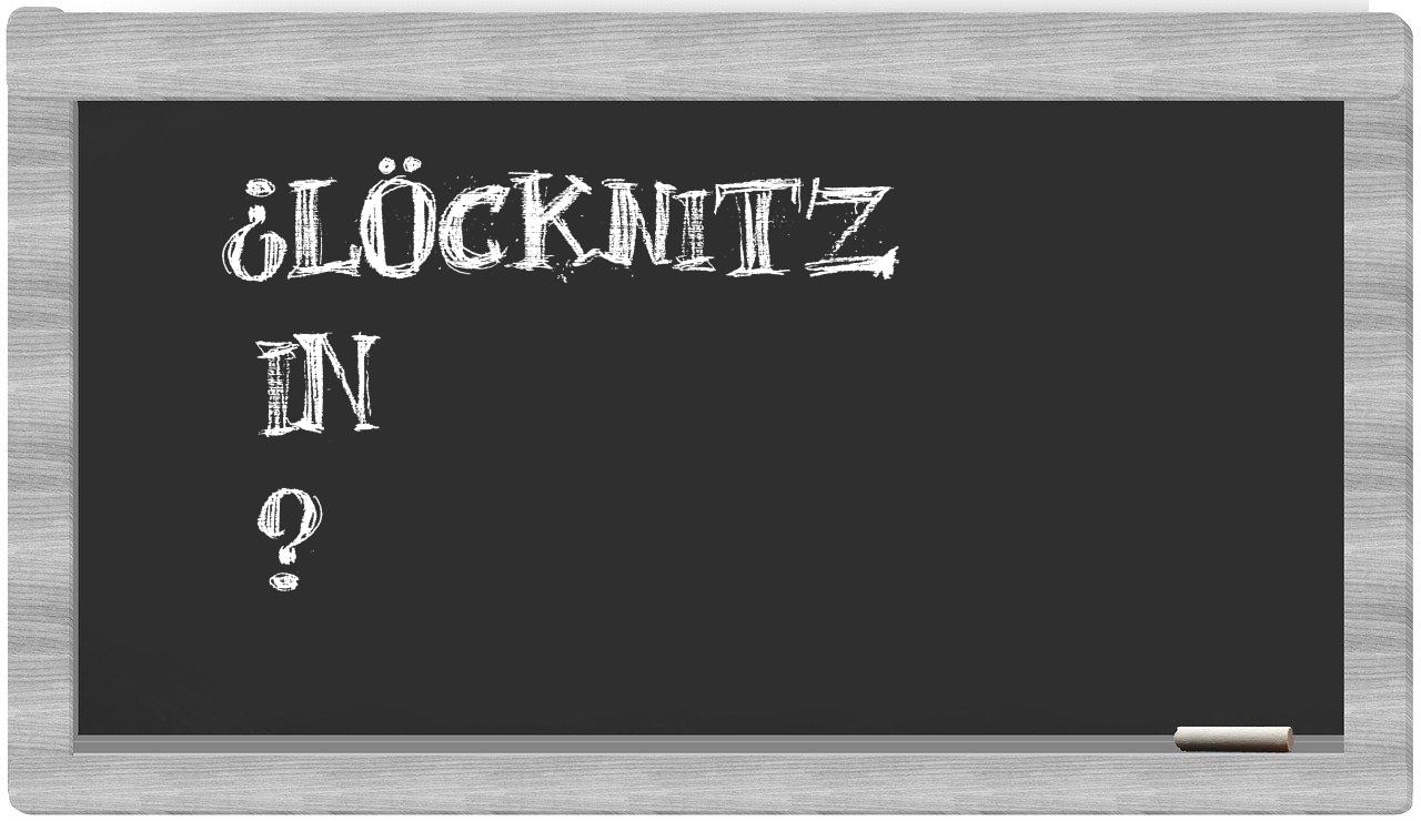 ¿Löcknitz en sílabas?