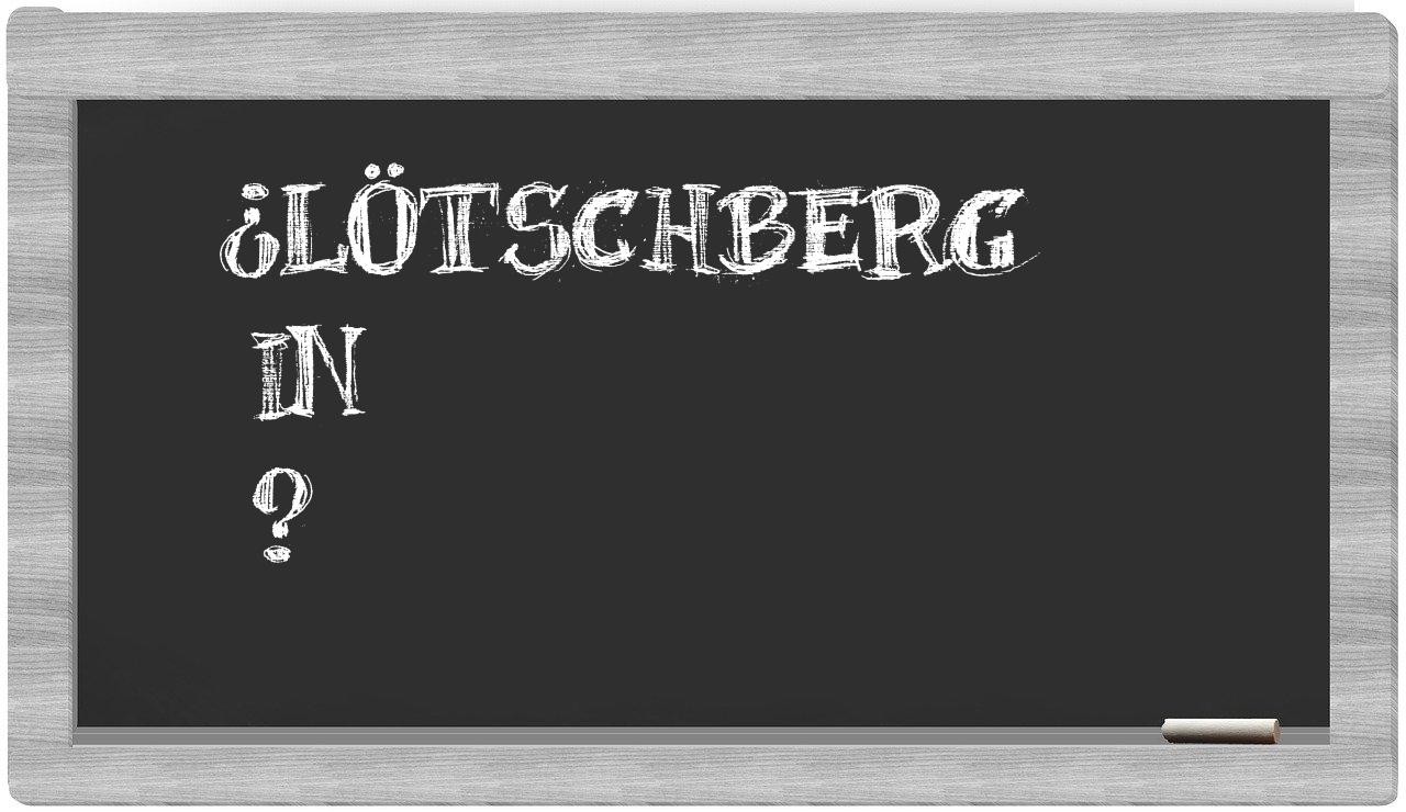 ¿Lötschberg en sílabas?