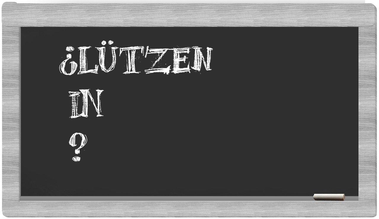 ¿Lützen en sílabas?