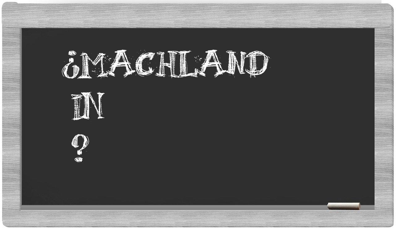 ¿Machland en sílabas?