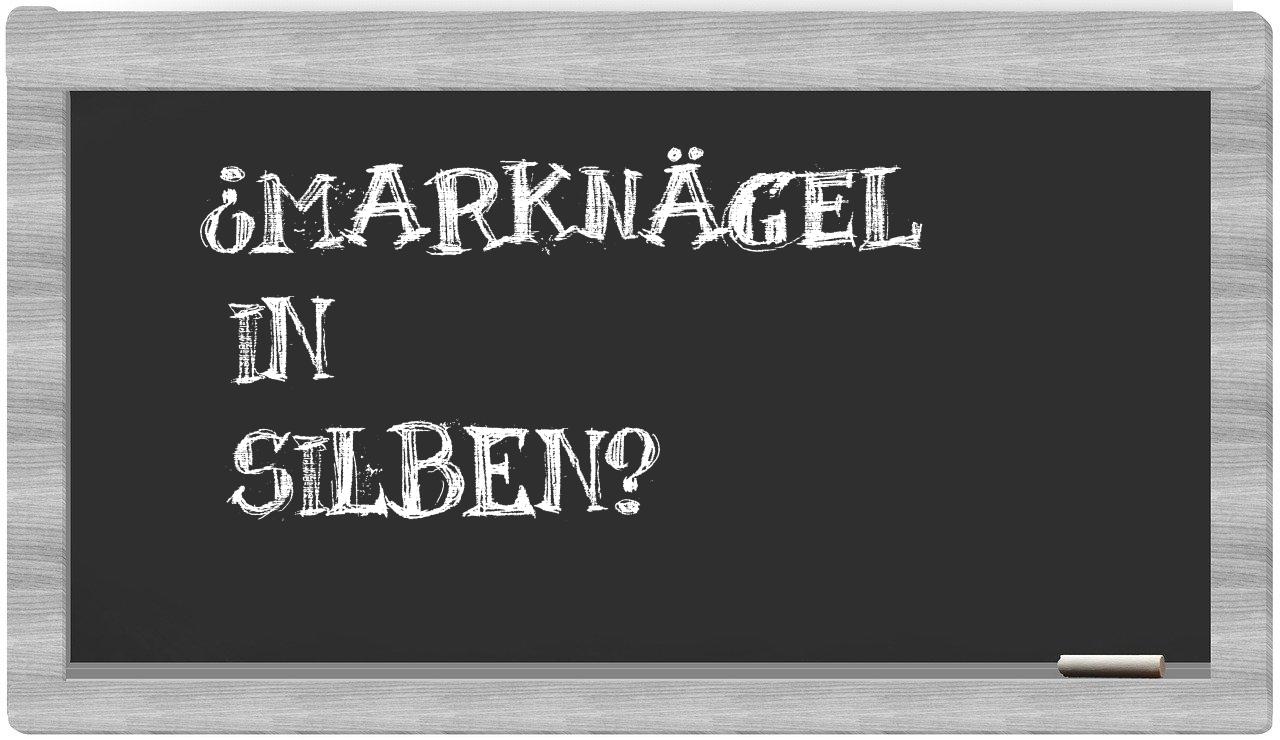 Marknägel in syllables