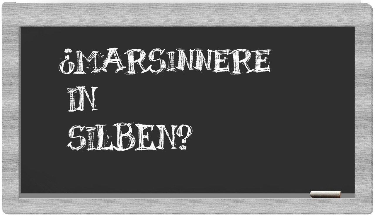 Marsinnere in syllables