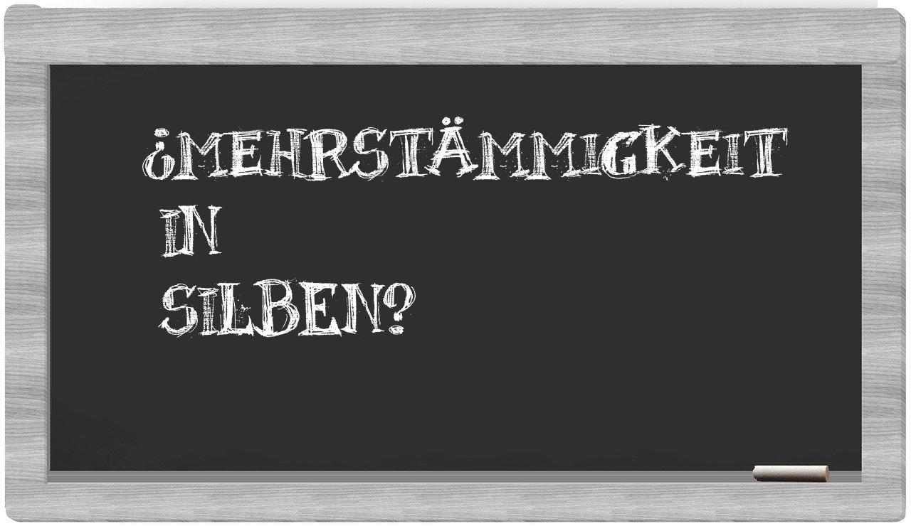 Mehrstämmigkeit in syllables