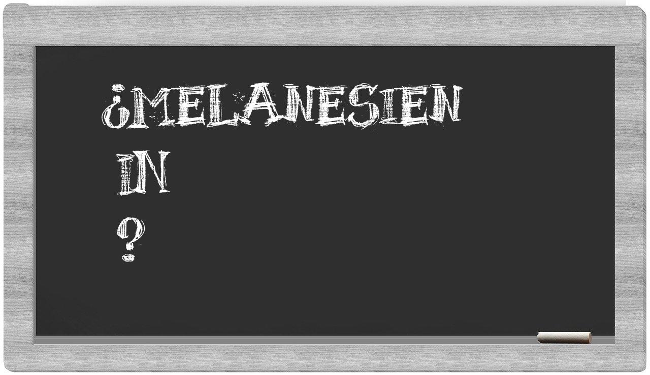 ¿Melanesien en sílabas?