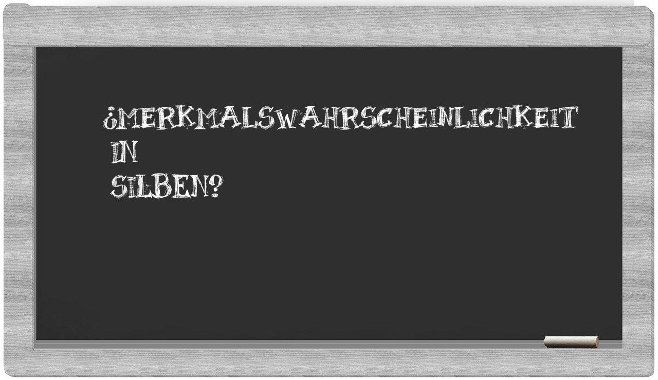 Merkmalswahrscheinlichkeit in syllables