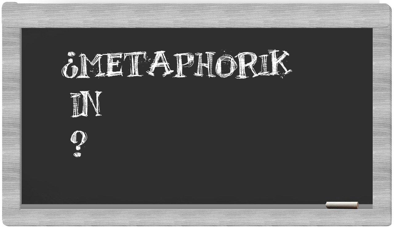 ¿Metaphorik en sílabas?