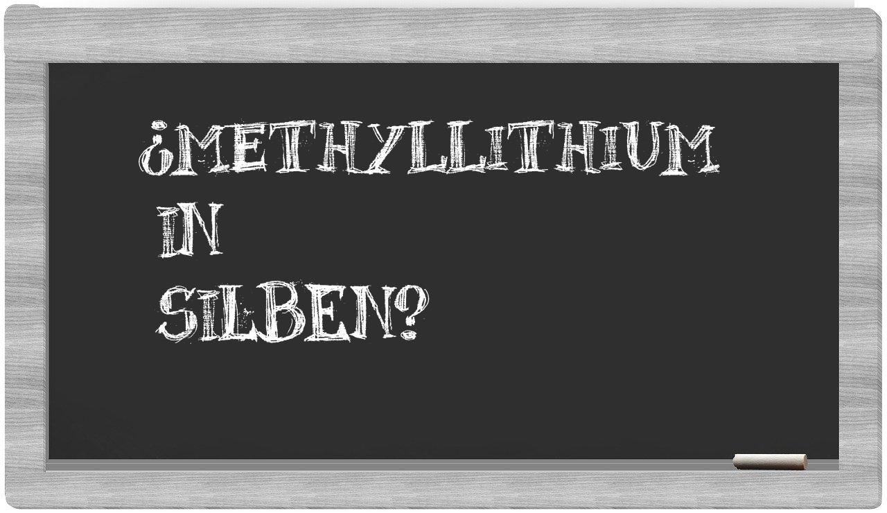 Methyllithium in syllables