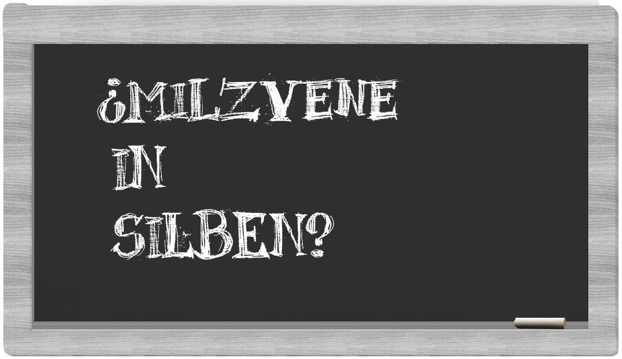 Milzvene in syllables