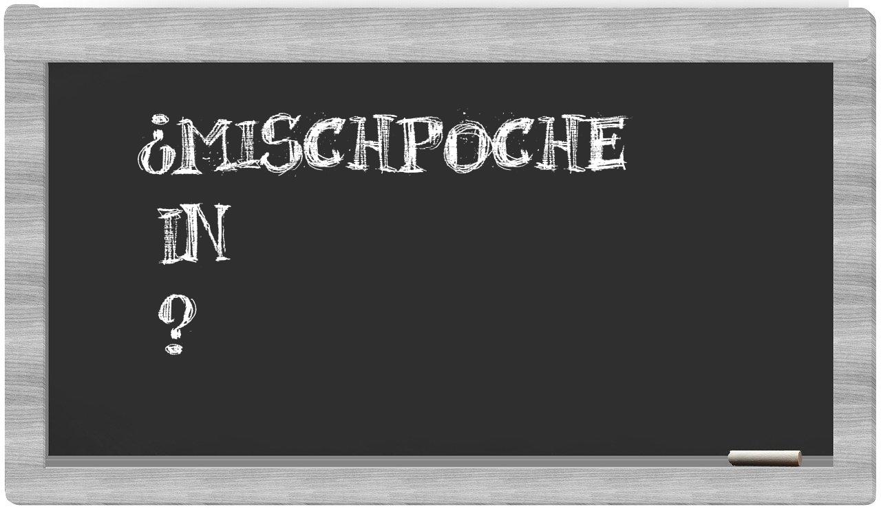 ¿Mischpoche en sílabas?