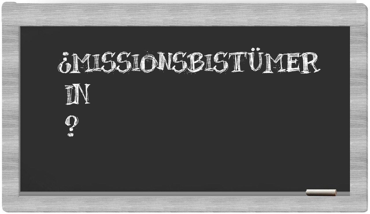 ¿Missionsbistümer en sílabas?