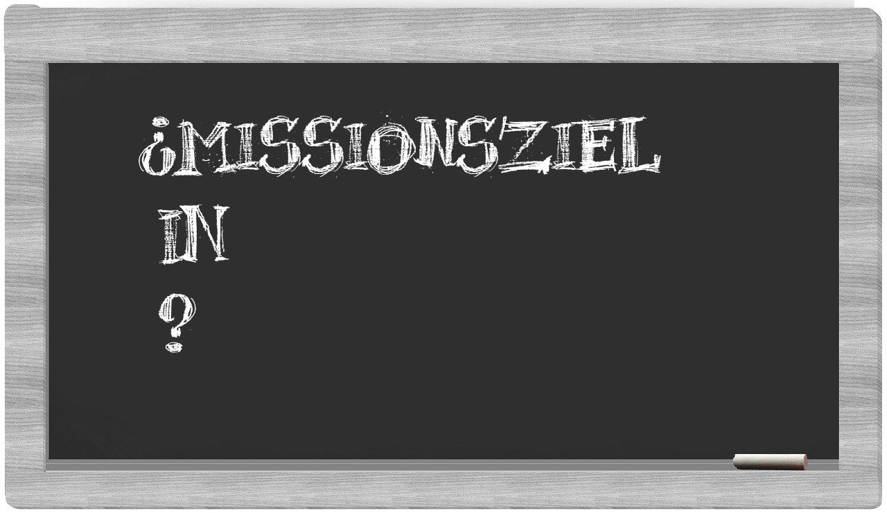 ¿Missionsziel en sílabas?
