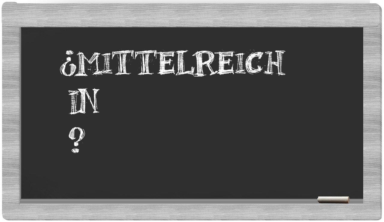 ¿Mittelreich en sílabas?