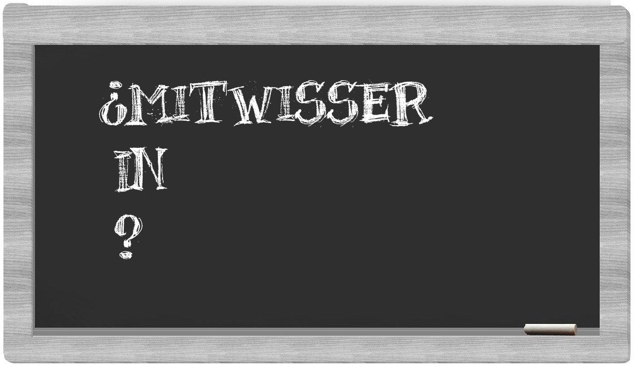 ¿Mitwisser en sílabas?