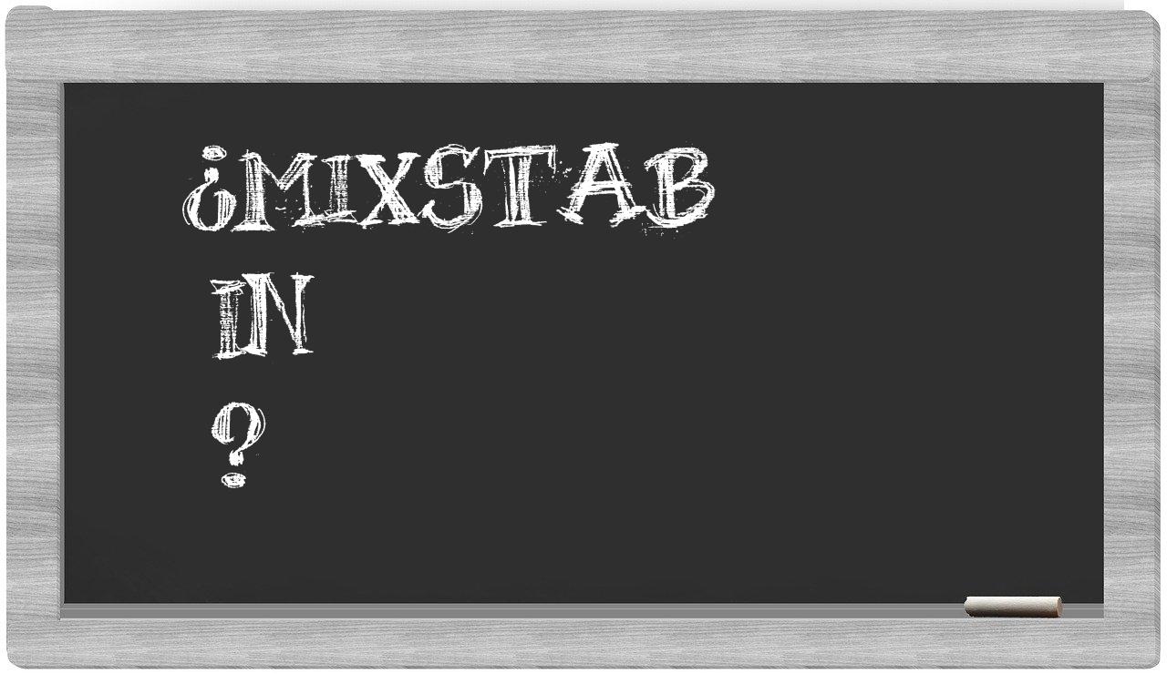 ¿Mixstab en sílabas?