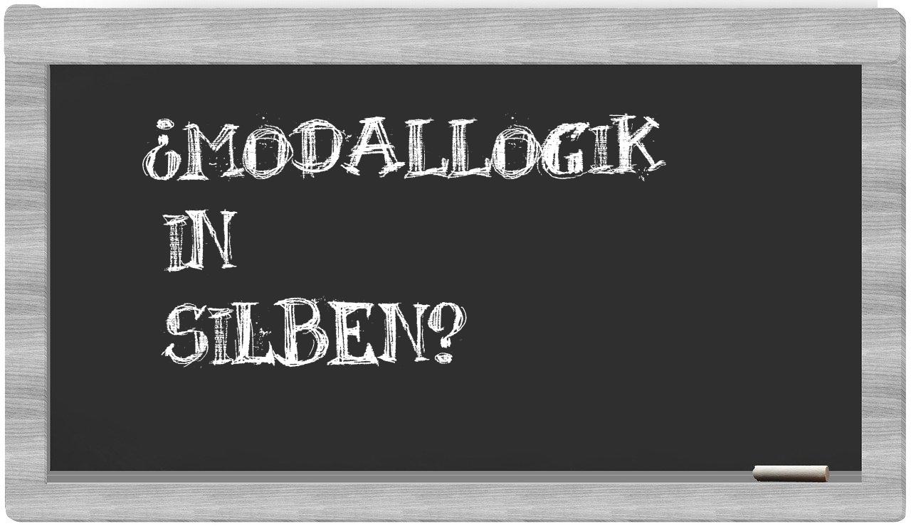 Modallogik in syllables