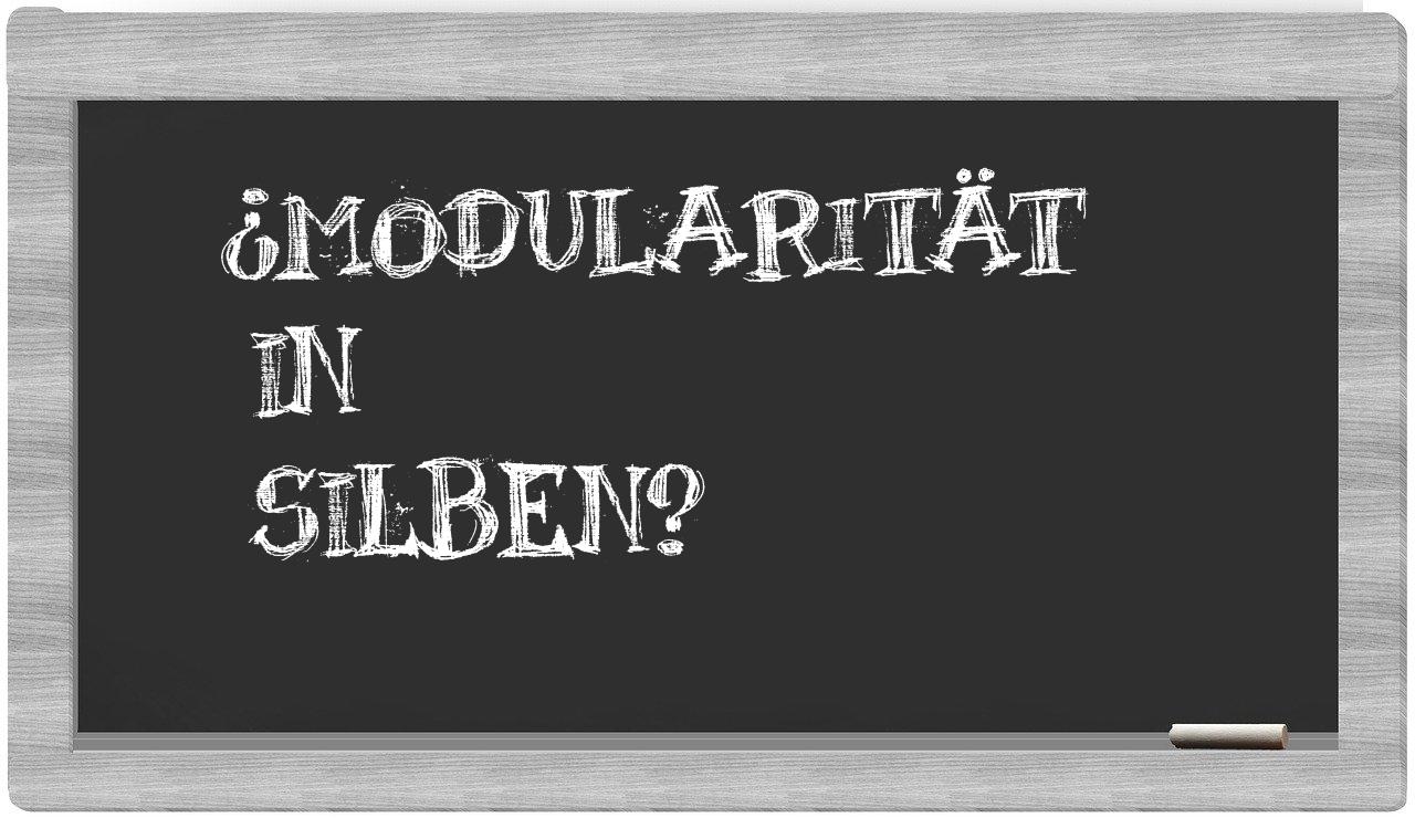 Modularität in syllables