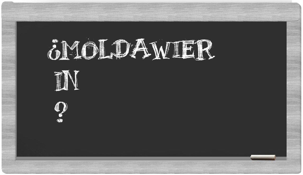 ¿Moldawier en sílabas?