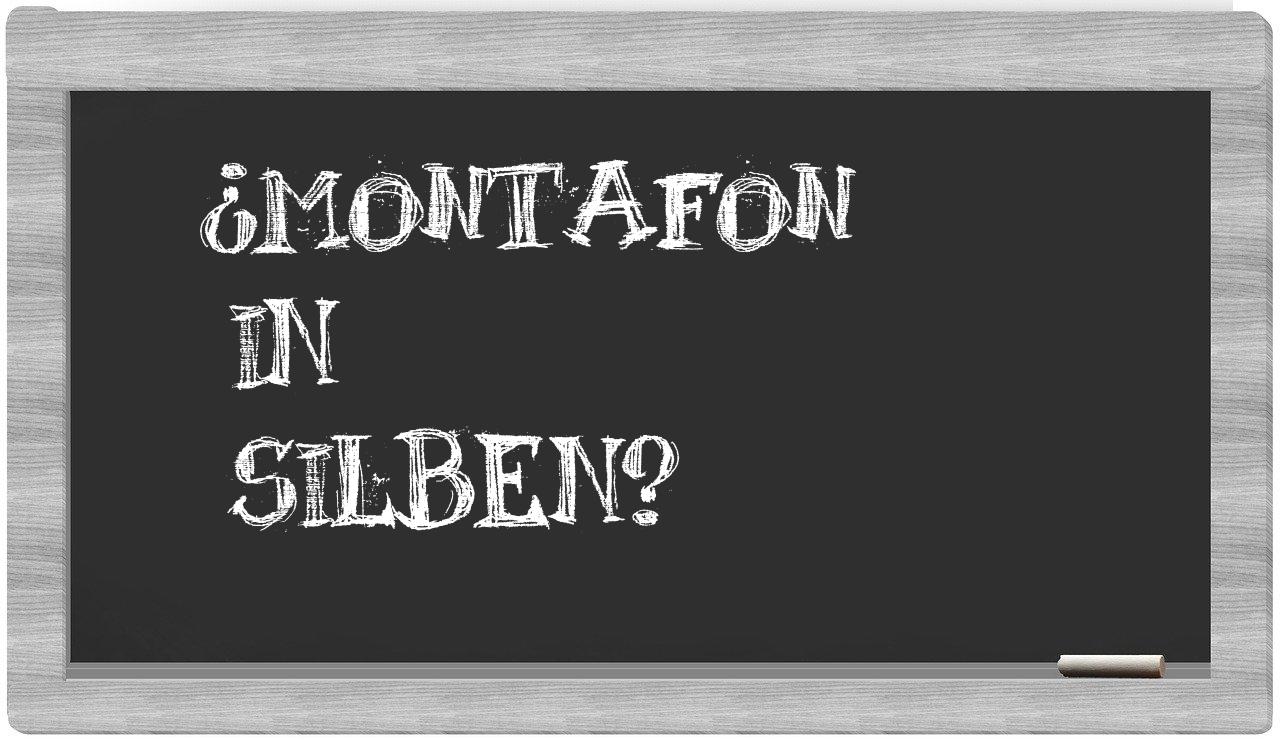 Montafon in syllables