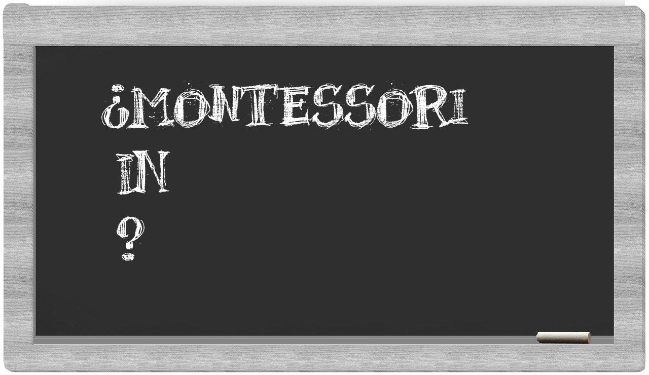 ¿Montessori en sílabas?