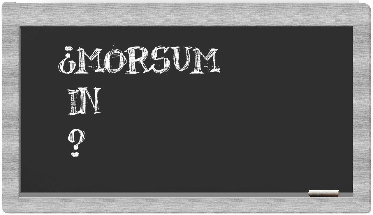 ¿Morsum en sílabas?