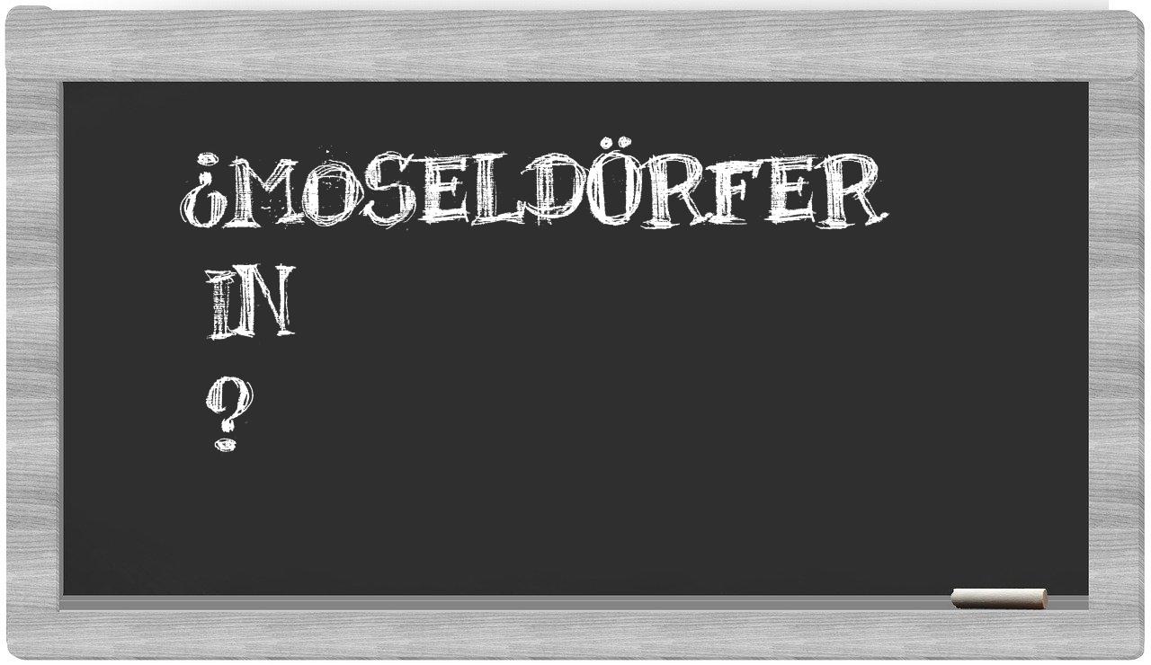 ¿Moseldörfer en sílabas?