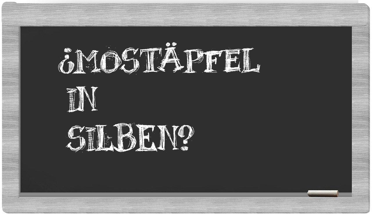 Mostäpfel in syllables