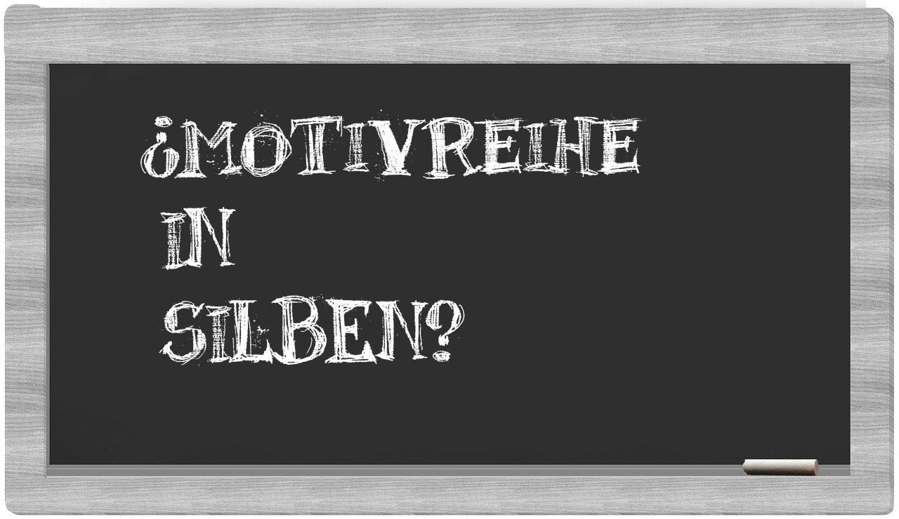 Motivreihe in syllables