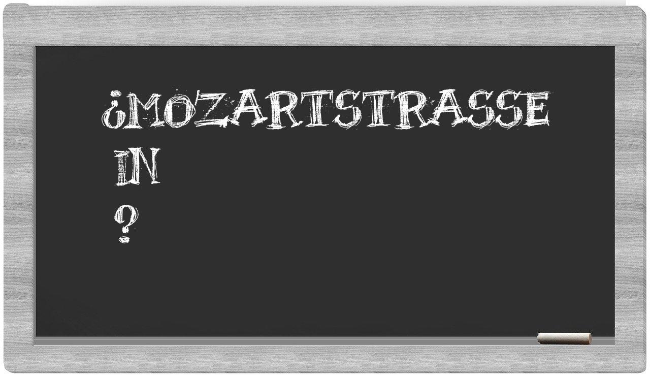 ¿Mozartstraße en sílabas?