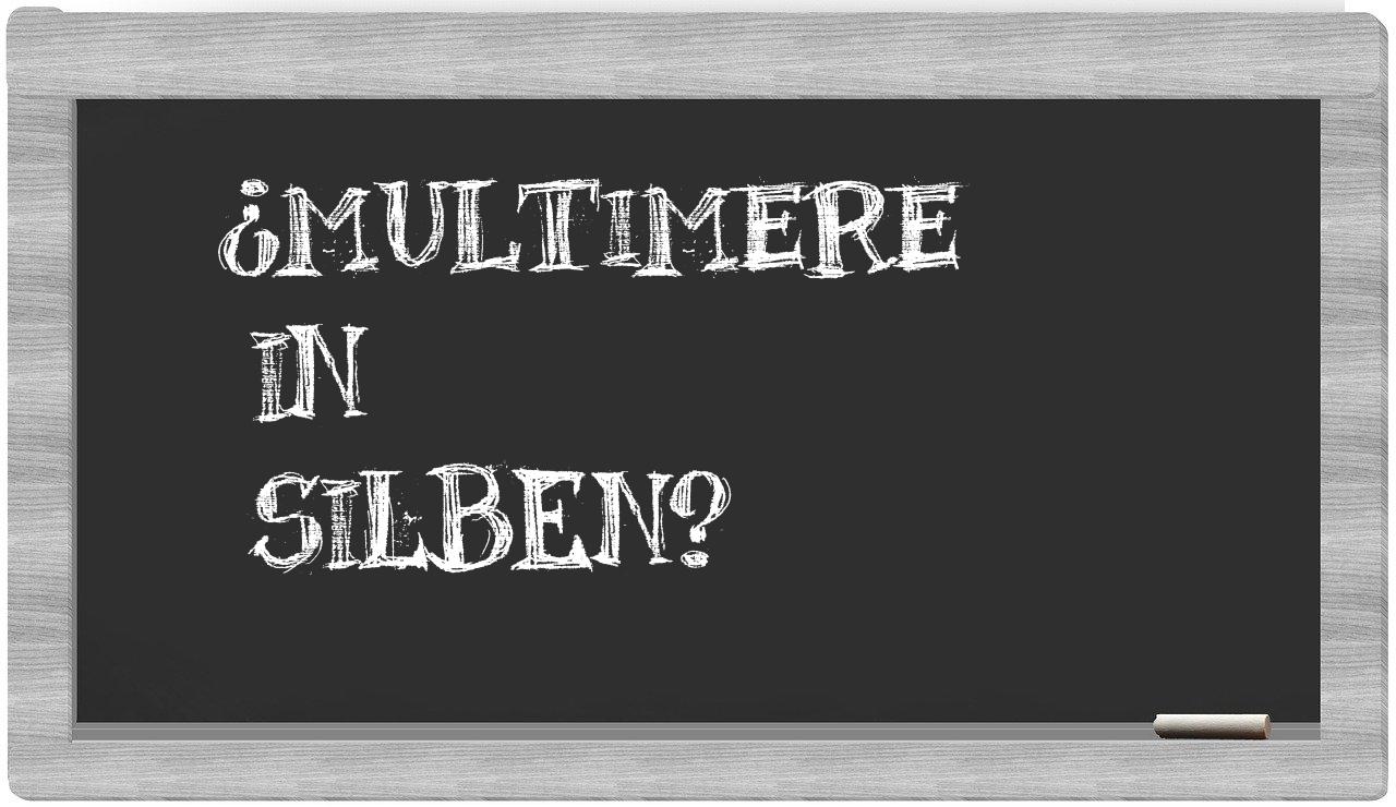 Multimere in syllables
