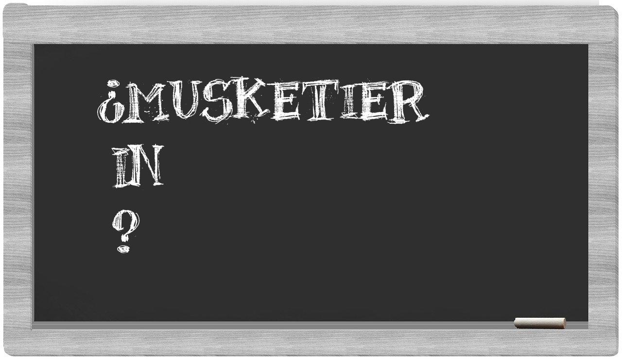 ¿Musketier en sílabas?