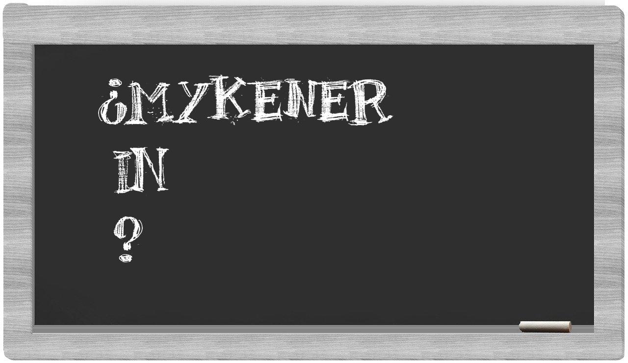 ¿Mykener en sílabas?