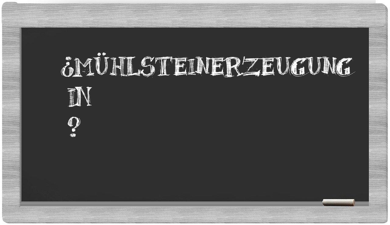 ¿Mühlsteinerzeugung en sílabas?
