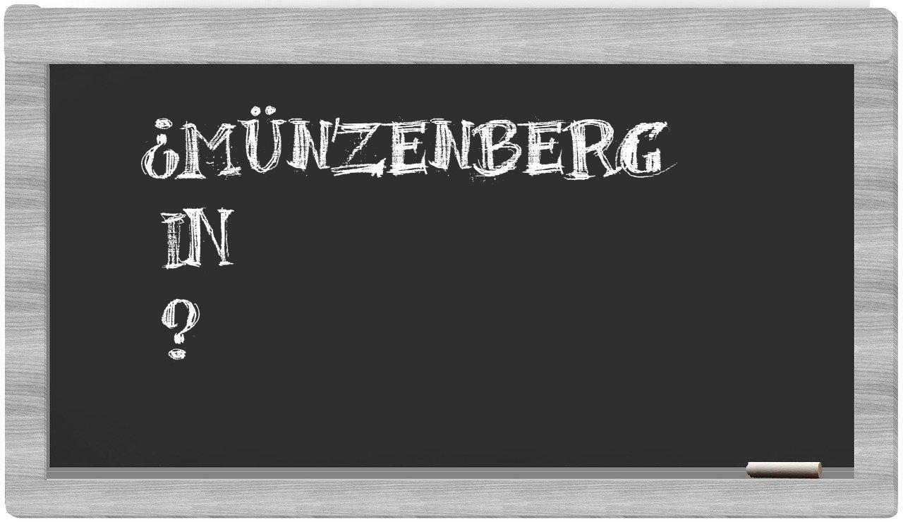 ¿Münzenberg en sílabas?