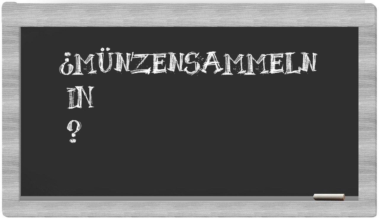 ¿Münzensammeln en sílabas?