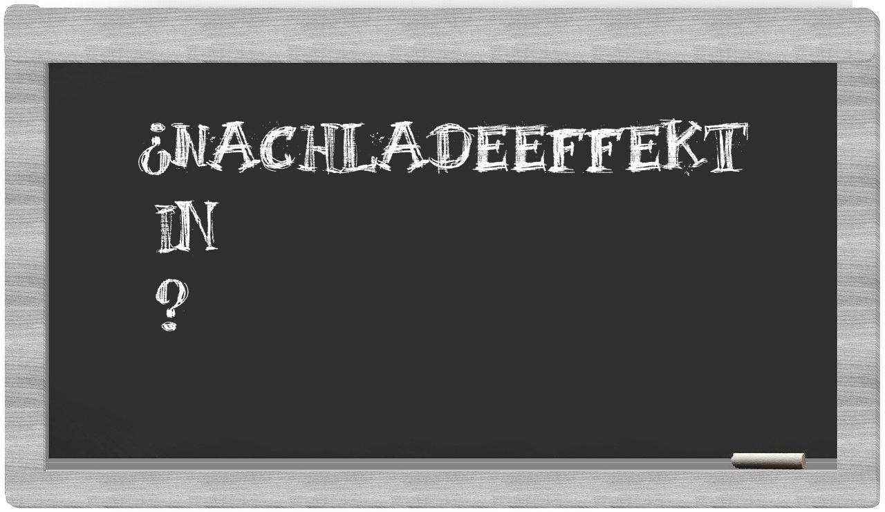 ¿Nachladeeffekt en sílabas?