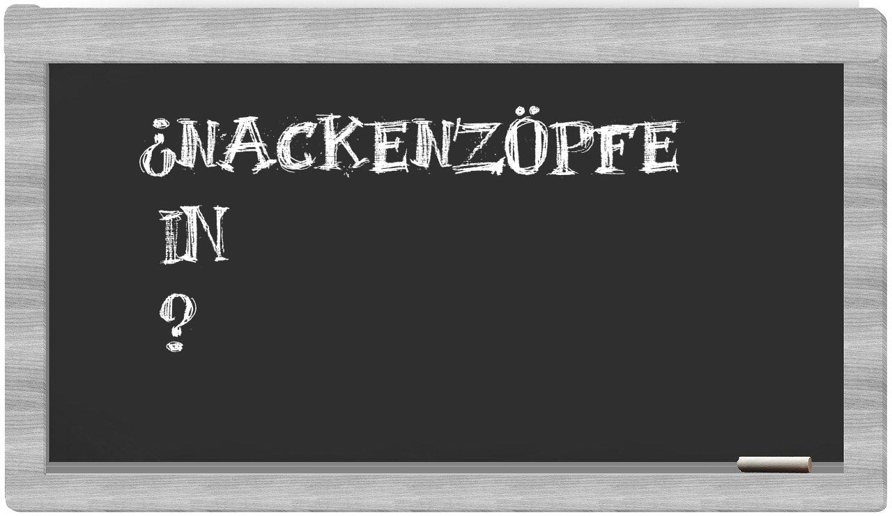 ¿Nackenzöpfe en sílabas?
