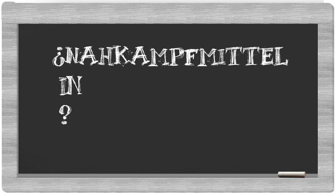 ¿Nahkampfmittel en sílabas?