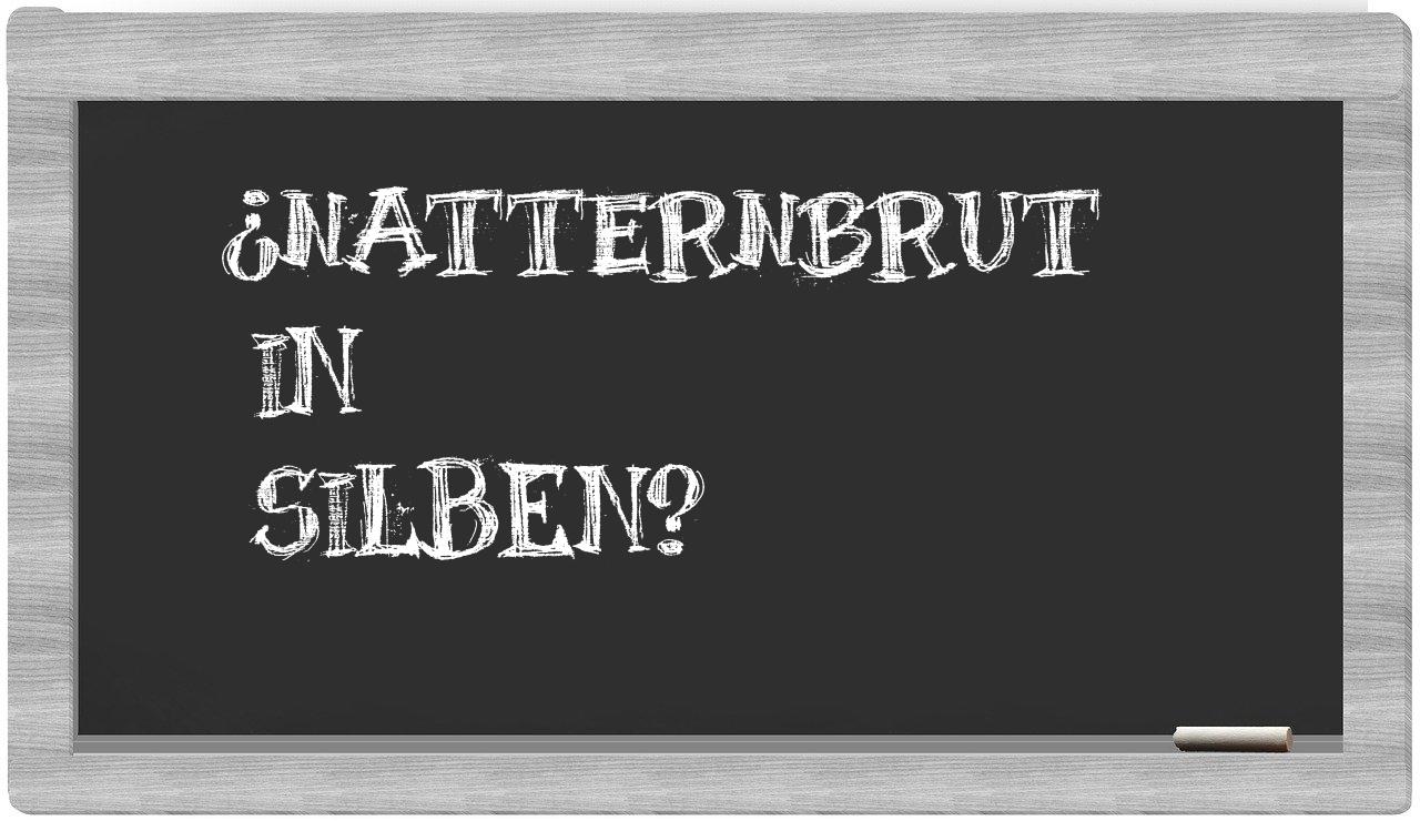 Natternbrut in syllables