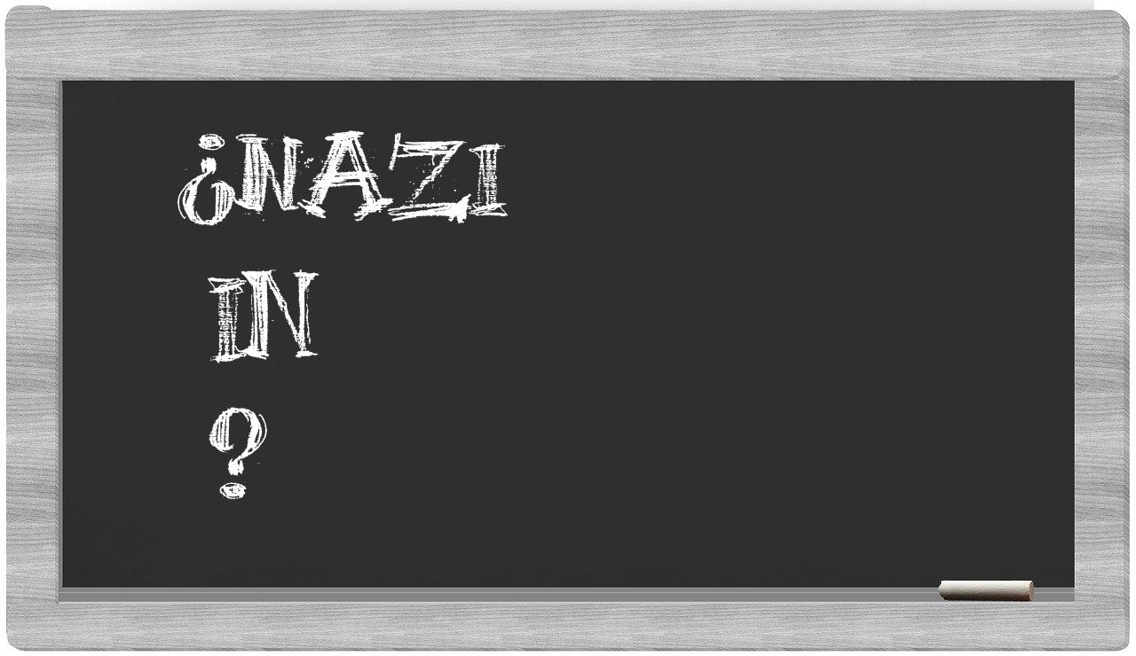 ¿Nazi en sílabas?