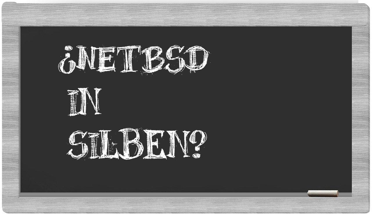 NetBSD in syllables