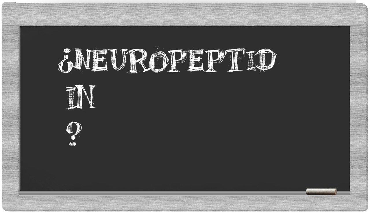 ¿Neuropeptid en sílabas?