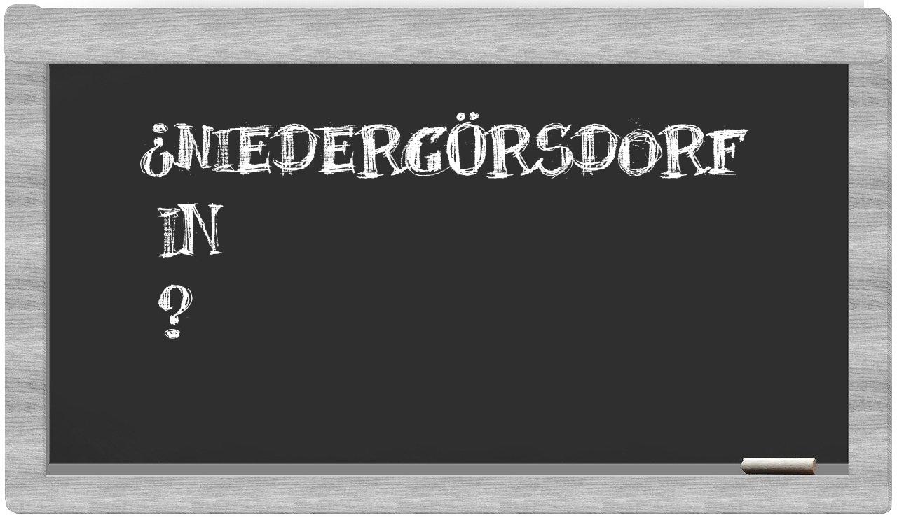 ¿Niedergörsdorf en sílabas?